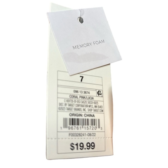 Shade and Shore Slip On Flat Sandal w/Memory Foam-Orange/Tan NWT Size 7 - Picture 12 of 12